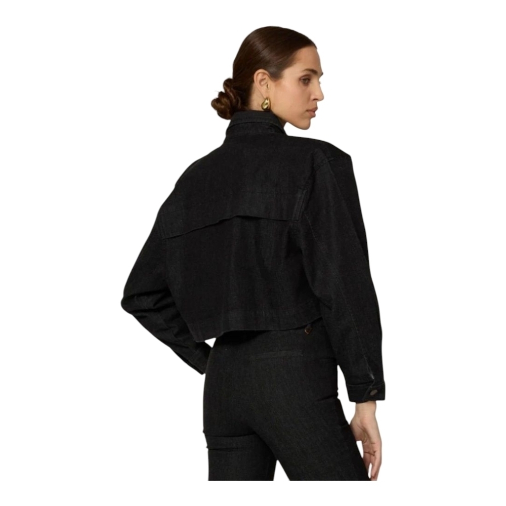 Cleobella Dean Jacket In Black Denim XL Womens NWT $198 - Picture 2 of 11